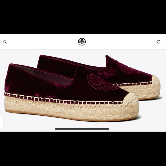 Tory Burch Shoes - NWT Tory Burch Velvet Platform Espadrilles